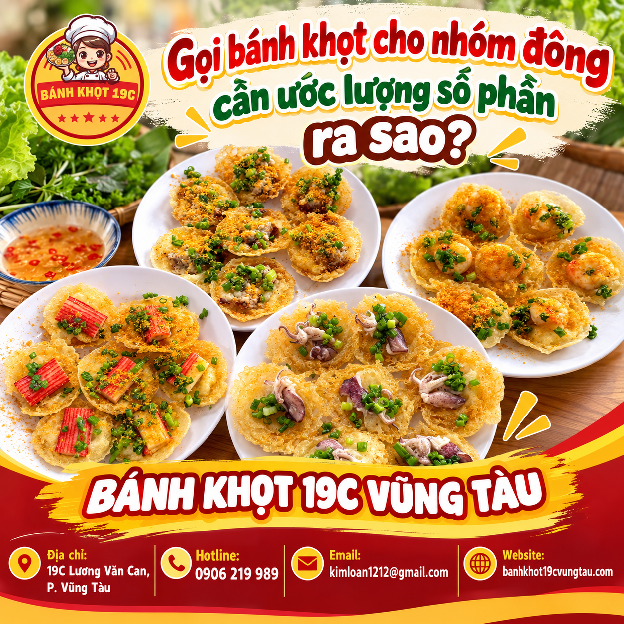Tổng quan về khẩu phần bánh khọt truyền thống cho một người